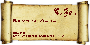 Markovics Zsuzsa névjegykártya